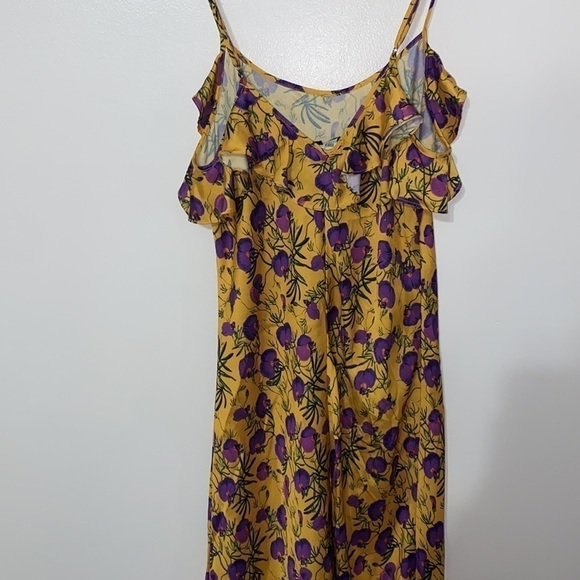 DELFI Collective Savannah Slip Yellow Purple Floral Dress - Picture 11 of 13